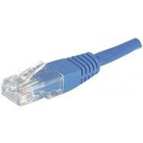 deXlan - Cordon de raccordement - RJ-45 (M) pour RJ-45 (M) - 5 m - UTP - CAT 6 - bleu