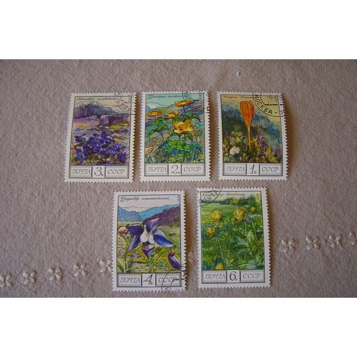 5 Timbres Fleurs