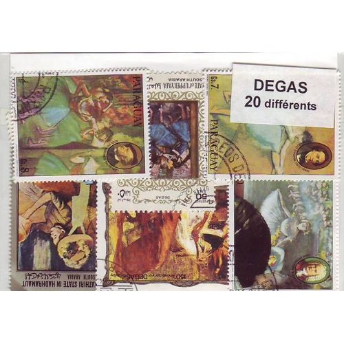 Lot De 20 Timbres Differents Du Peintre Degas - Tous Pays