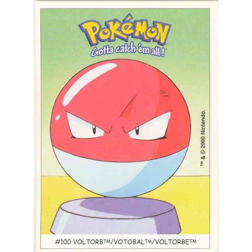 Voltorbe (N°100) Carte Pokémon Dunkin "Boomer" (Stickers)