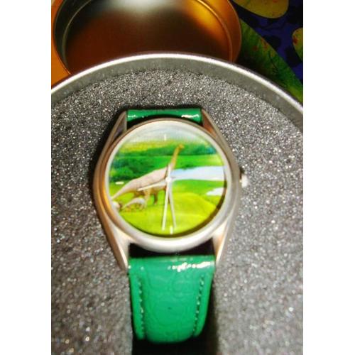 Montre Dinosaure Nestle Disney Bracelet En Cuir Vert