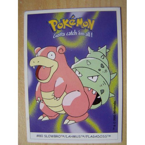 Flagadoss (N°80) Carte Pokémon Dunkin "Boomer" (Stickers) - 2000 Nintendo