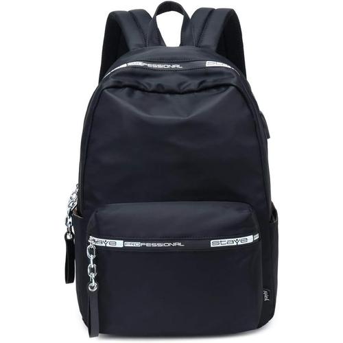 Sac ¿¿ Dos pour ¿¿tudiantes Sac ¿¿ Dos Classique de Couleur vive Sac Simple et Casual Noir