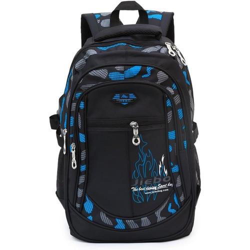 Garcon Sac ¿¿cole Sac a Dos Garcon Imperm¿¿able en Oxford Cartable Sac a Dos College pour Garcon Sac a Dos Scolaire pour Garcon Cartable Enfant (Bleu et Noir)