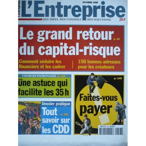 L'entreprisee  N° 156 : Le Grand Retour Du Capital-Risque