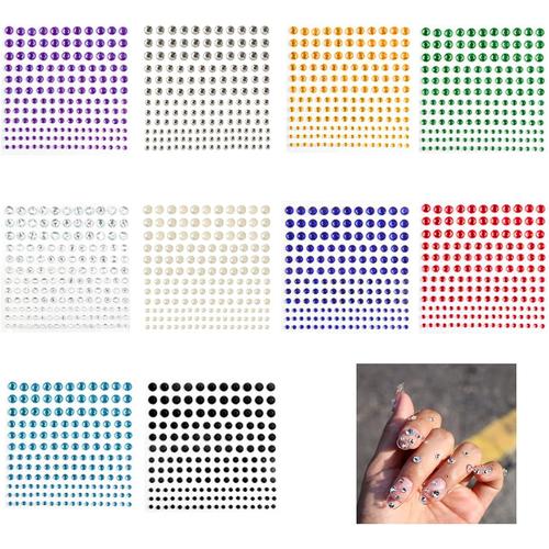 Strass Autocollant,Strass Autocollant Visage,Strass Autocollant Decoration,Strass Autocollant Diamant,Autocollant Gemme Pour Ongles,Visage,10pcs 