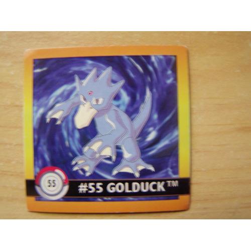 Carte Sticker Pokemon Artbox - #55 Golduck - Série 1 - Gotta Catch'em All -1995-1996 - Us