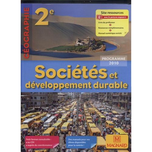 Sociétés Et Développement Durable 2de Grand Format