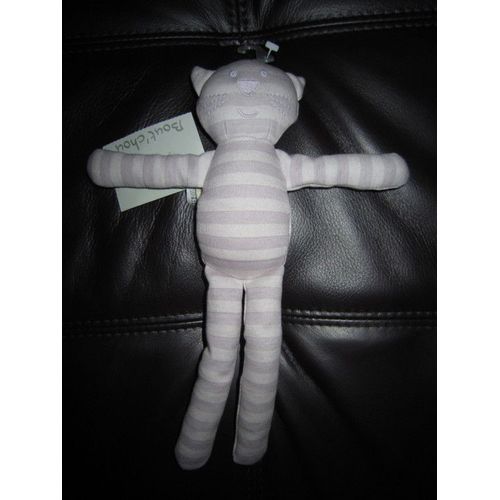 Doudou Chat Bout'chou Monoprix - Rayé Mauve Violet