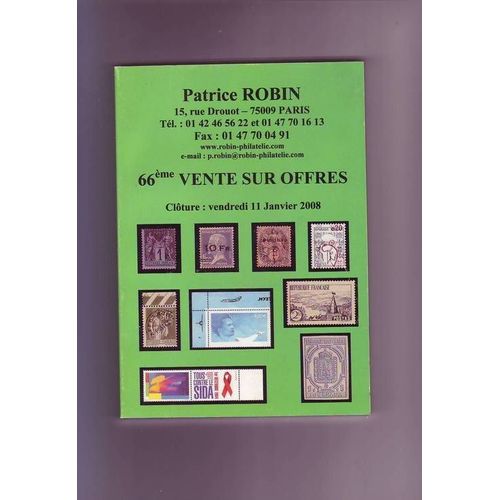 Catalogue Philatélique  N° 66 : 66 Ème Vente Sur Offre