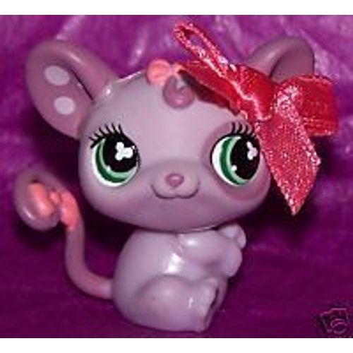 Petshop Souris Violette Aux Yeux Verts N° 464