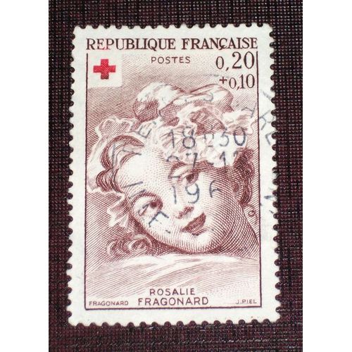 France N° 1366 Oblitéré De 1962 - 20c+10c Rosalie Fragonard (Croix-Rouge)
