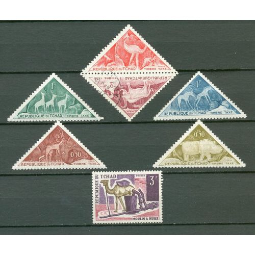 Tchad - Animaux Prehistoriques - Losanges - 1962.