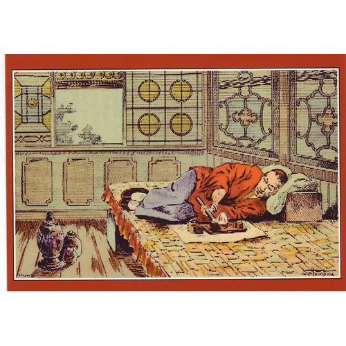 Fumeur D'opium - Illustration De La Serie Des 3 Tresors - Carte Numerotee D'un Tirage A 500 Ex  - Ref 002 250