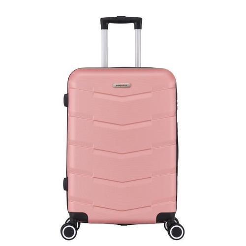 TROLLEY ADC Valise Grande Taille 4 Roues 75cm ABS Rigide - Bali (Rose Gold)