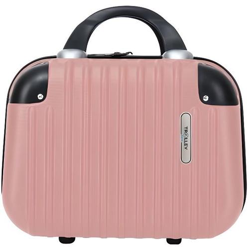 Vanity Case Trousse de Toilette Rigide ABS 29cm - Corner - TROLLEY ADC (Rose Gold)