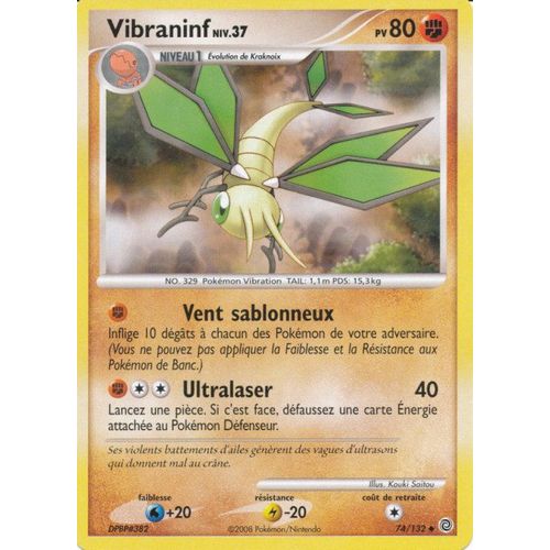 Pokemon - Vibraninf  Niv 37  Pv 80   Ref 74/132