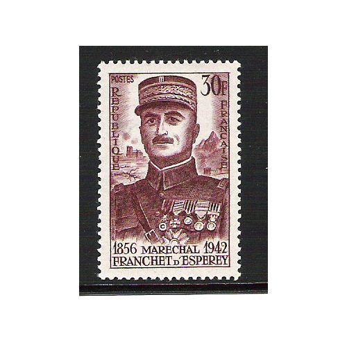France 1956 - Centenaire De La Naissance  Du Marechal Franchet D'esperey - Neuf ** 1er Choix