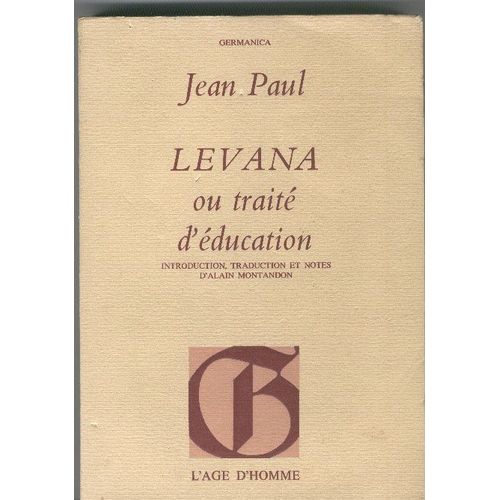 Levana Ou Traité D'éducation