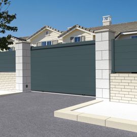 Portail Coulissant Plein L 3000 X H 1542 Mm - Gris Anthracite