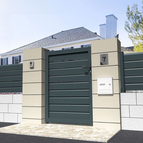 Portillon Brise-Vue L 1000 X H 1557 Mm - Gris Anthracite