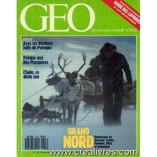 Géo N°105, Novembre 1987 -Grand Nord