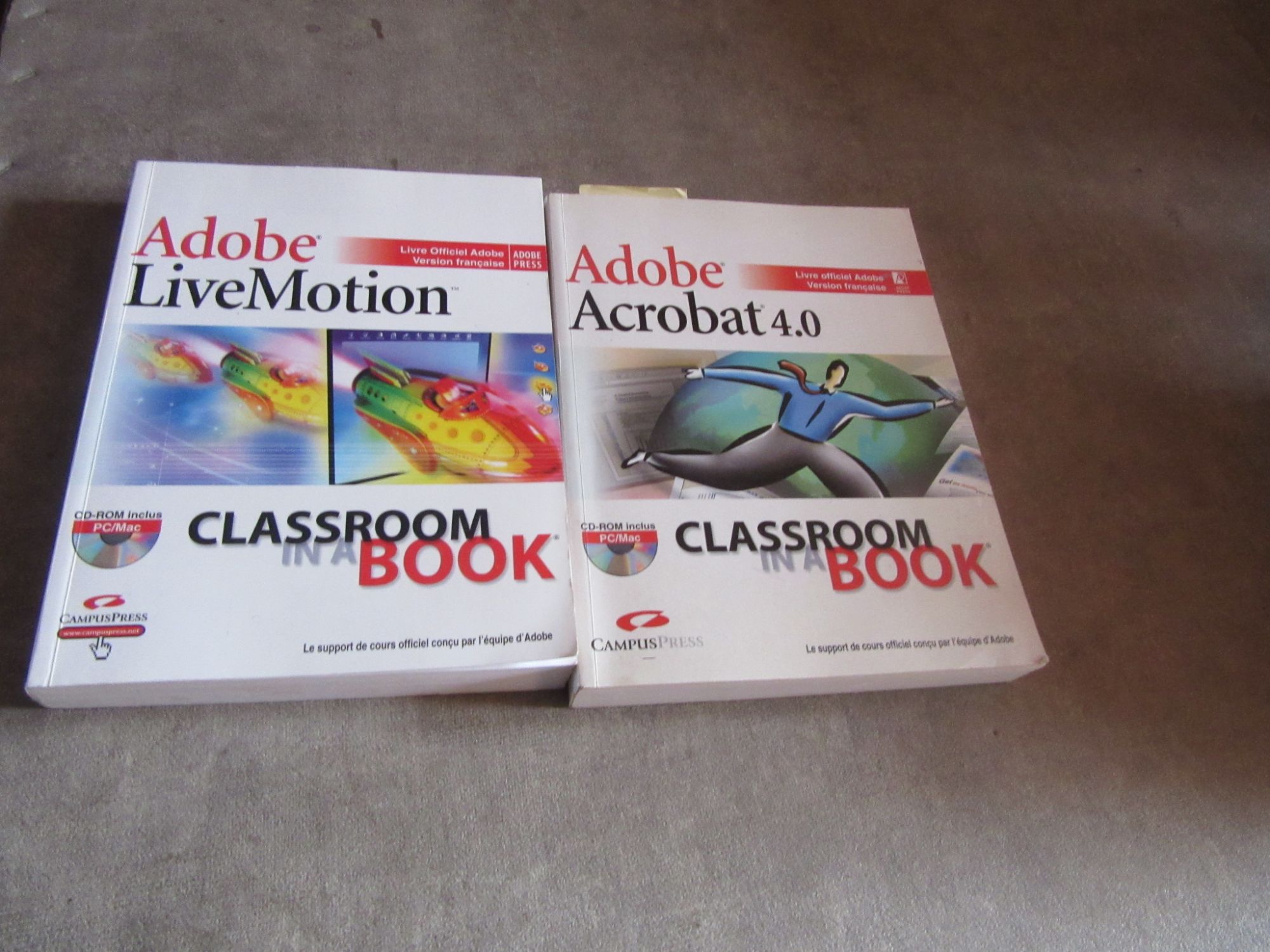 2 Vol Adobe Acrobat 4.0 Et Live Motion Classroom Book ( Cd Rom Incl...