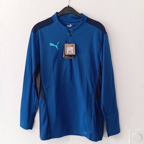 Puma Sweat-Shirt Pour Homme Taille M. Couleur Bleu. Neuf Avec Étiquette. Maillot De Football A Manches Longues