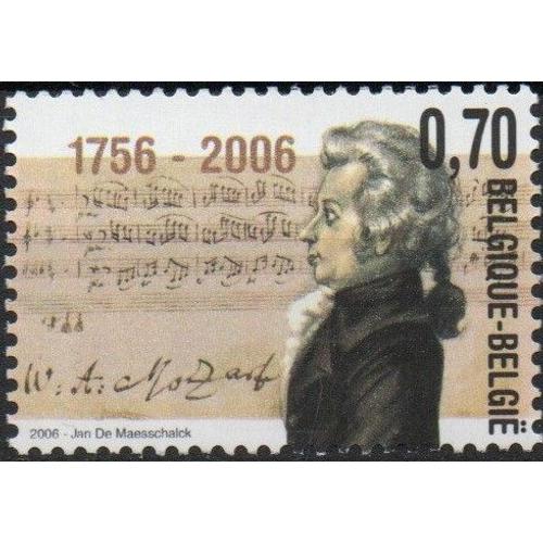 Belgique Timbre Mozart 1756-2006