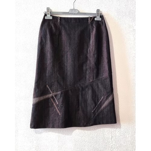 Jupe Christine Laure Taille 38 Tons Marron Avec Motifs État Neuf