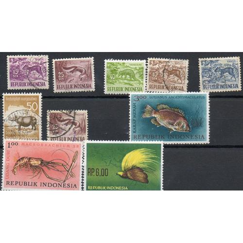 Indonésie Timbres Animaux