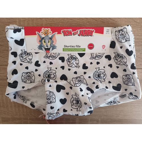 Shorties Tom & Jerry 2-4 Ans 98-104 Cm. 95% Coton 5% Élasthanne. Neufs