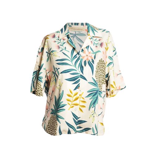 Chemisier Femme Beige À Fleurs - Gl Boutik