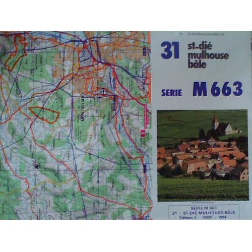 Carte Topo Serie M 663  N° 31 : St-Dié-Mulhouse-Bale