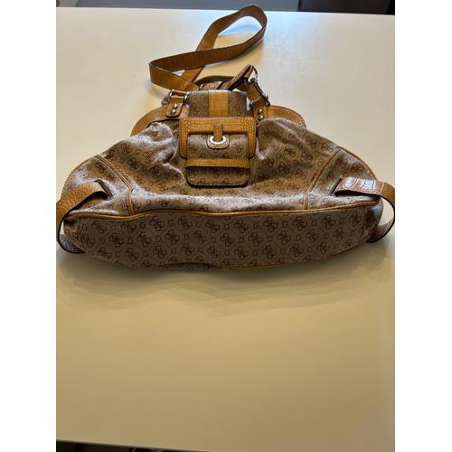 Sac à main femme GUESS cuir et tissu