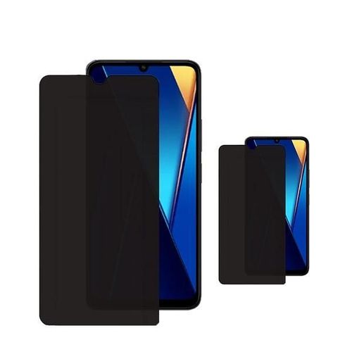 Kit 2 Films De Verre Anti-Espion Phonecare Pour Xiaomi Redmi 13c - Transperente/Noir