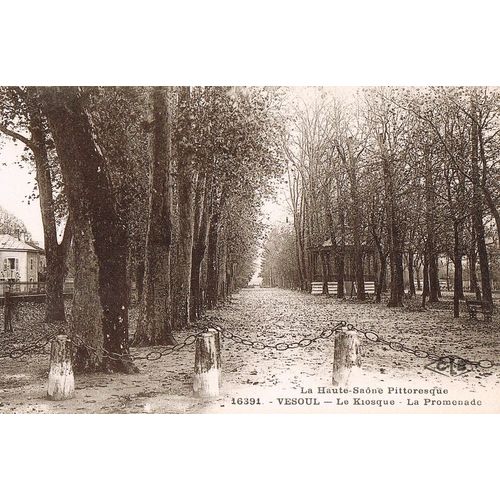 Carte Postale Ancienne, France, Haute Saône( 70 ), Vesoul, Le Kiosque Et La Promenade