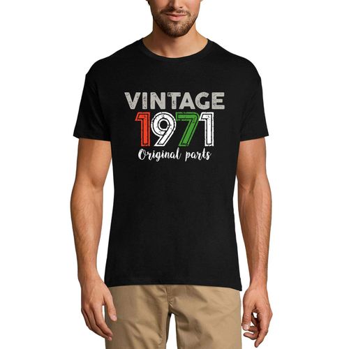 Homme Tee-Shirt Pièces D'origine 1971 - Original Parts 1971 - 53 Ans T-Shirt Graphique Idée Cadeau 53e Anniversaire Vintage Année 1971 Nouveauté