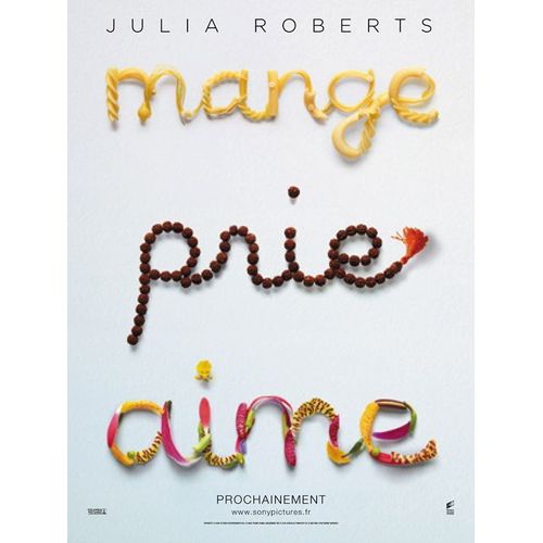 Mange, Prie, Aime - Affiche Roulée Originale De Cinéma - Format 120x160 Cm - Un Film De Ryan Murphy Avec Julia Roberts, Javier Bardem, Billy Crudup, Viola Davis, James Franco - Année 2010