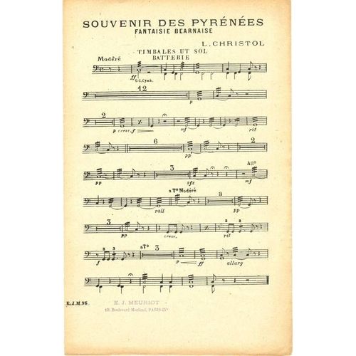 Souvenir Des Pyrénées : Timbales Et Batterie