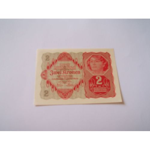 Billet De 2 Kronen Autriche Annee 1922 Neuf