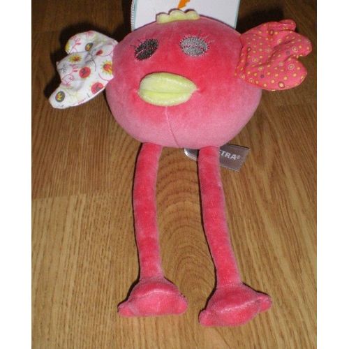 Doudou Petit Piaf 21 Cm Oiseau Canard Poussin Orchestra Nicotoy Rose Boule Grande Jambe