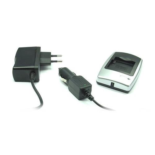 Chargeur batterie (secteur & voiture) pour Panasonic DMW-BCG10E | Compatible avec Panasonic Lumix DMC-TZ6, Lumix DMC-TZ7, Lumix DMC-ZX1, LumixDMC- ZX3 et autres