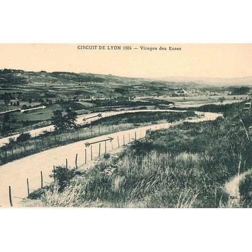 Carte Postale Ancienne, France, Rhône ( 69 ), Circuit De Lyon 1924, Virages Des Esses