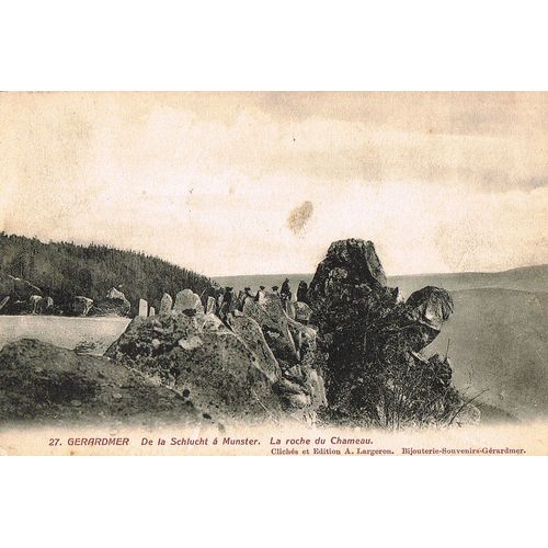 Carte Postale Ancienne, France, Vosges ( 88 ), Gerardmer, De La Schlucht À Munster, La Roche Du Chameau