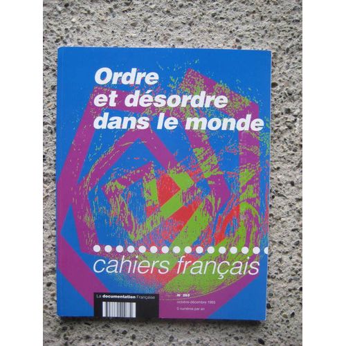 Cf 263 Ordre Et Desordre Dans Le Monde