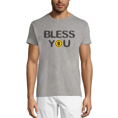 Homme Tee-Shirt Bitcoin Bless You - T-Shirt Btc Hodl - Idée Crypto - Bitcoin Bless You - Btc Hodl Shirt - Crypto Idea - T-Shirt Graphique Éco-Responsable Vintage Cadeau Nouveauté