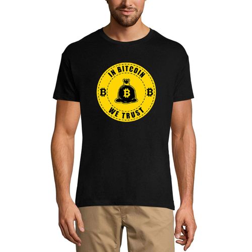 Homme Tee-Shirt In Bitcoin We Trust Traders Quote - Crypto Mining T-Shirt Graphique Éco-Responsable Vintage Cadeau Nouveauté