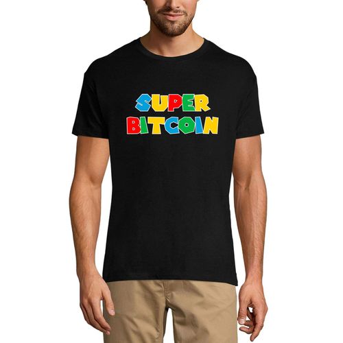 Homme Tee-Shirt Super Bitcoin - Crypto-Monnaie - Idée Des Traders - Super Bitcoin - Cryptocurrency - Traders Idea - T-Shirt Graphique Éco-Responsable Vintage Cadeau Nouveauté