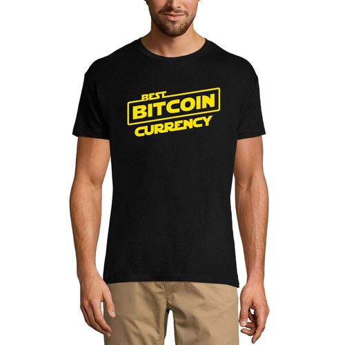 Homme Tee-Shirt Meilleure Monnaie Bitcoin - Monnaie Blockchain - Best Bitcoin Currency - Blockchain Currency - T-Shirt Graphique Éco-Responsable Vintage Cadeau Nouveauté
